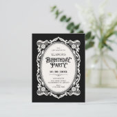 Gothic eleganter Geburtstag Einladung (Stehend Vorderseite)