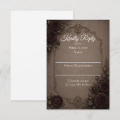 Gothic Eleganz Hochzeit RSVP Karte (Vorne/Hinten)