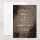 Gothic Eleganz Hochzeit  Save The Date (Vorne/Hinten)