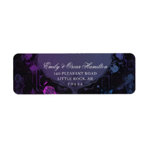 Gothic Eleganz Lila Boho Rose Rücksendeadresse