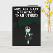 GOTHIC EMO BIRTHDAY GIRL GREETING CARDS KARTE (Gelbe Blume)