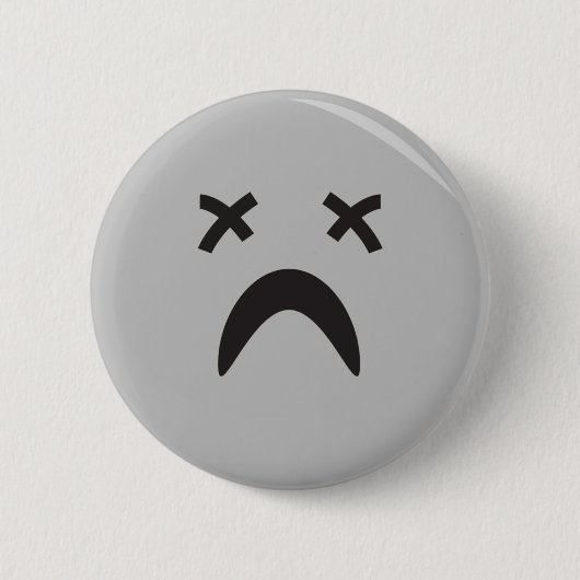 Gothic-Emo-Gesicht Button (Vorderseite)