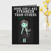 GOTHIC EMO GIRL TWISTED HELLO CARDS KARTE (Gelbe Blume)