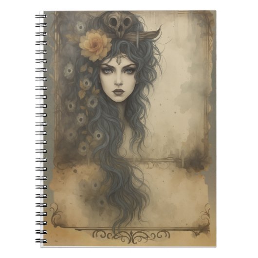 Gothic Enchantress Notebook Notizblock (Vorderseite)