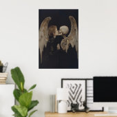 Gothic Engel Spiegelreflexion Skelett Kunst Poster (Heimbüro)