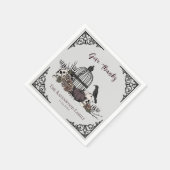 Gothic Erntedank Viktorianisch Danke Serviette (Ecke)