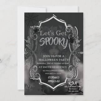 Gothic Erwachsenen Halloween-Party Vintage Einladung