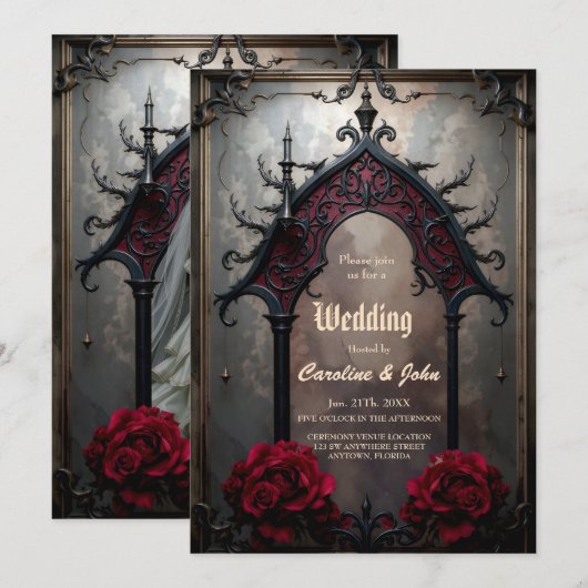 Gothic Eternal Love  Einladung (Vorne/Hinten)