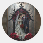 Gothic Eternal Love  Runder Aufkleber (Vorderseite)
