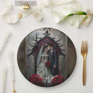 Gothic Ewige Liebe Pappteller