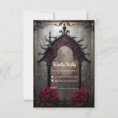 Gothic Ewige Liebe RSVP Karte (Vorderseite)