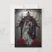 Gothic Ewige Liebe RSVP Karte (Rückseite)
