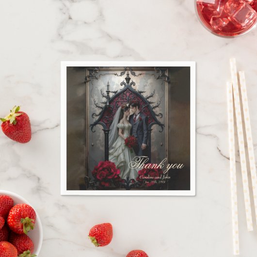 Gothic Ewige Liebe  Serviette (Beispiel)