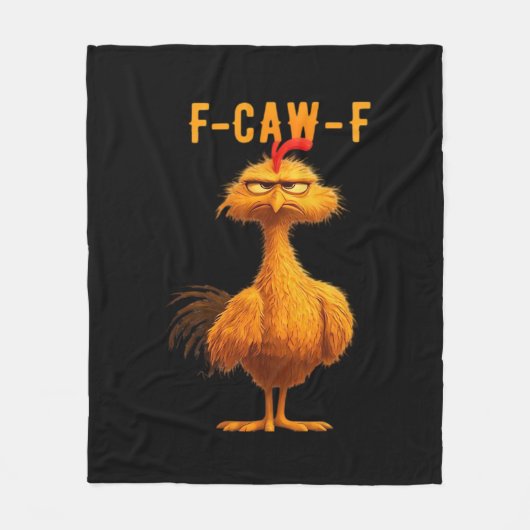 Gothic F-Caw-F Crow Funny Humor Fleecedecke (Vorderseite)