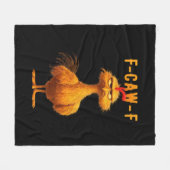 Gothic F-Caw-F Crow Funny Humor Fleecedecke (Vorderseite (Horizontal))