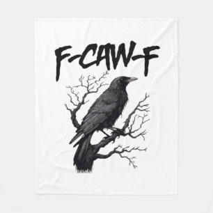 Gothic F-Caw-F Humor Krähe Lustig Essential Cool U Fleecedecke