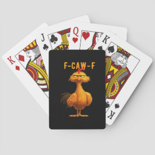 Gothic F-Caw-F Krähe Lustiger Humor Spielkarten