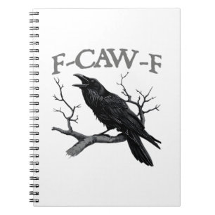 Gothic F-Caw-F Lustige Krähe Humor Essential Vinta Notizblock