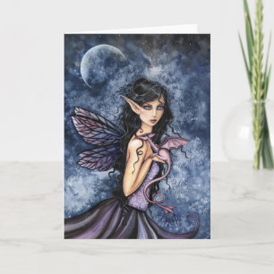 Gothic Fairy and Dragon Card von Molly Harrison Karte