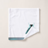 Gothic Fairy Aquamarin Gown | Deep Midnight Green Badhandtuch Set (Waschlappen)