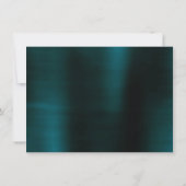 Gothic Fairy Aquamarin Gown | Deep Midnight Green Einladung (Rückseite)