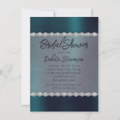 Gothic Fairy Aquamarin Gown | Deep Midnight Green Einladung (Rückseite)