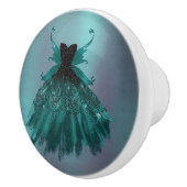 Gothic Fairy Aquamarin Gown | Deep Midnight Green Keramikknauf (Rechts)