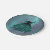 Gothic Fairy Aquamarin Gown | Deep Midnight Green  Pappteller (Schrägansicht)