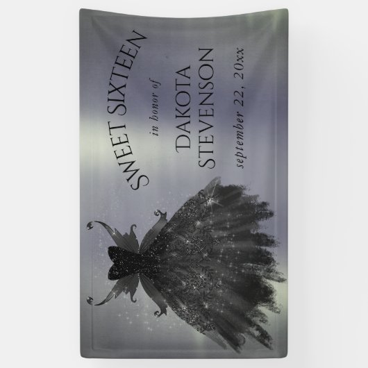 Gothic Fairy Black Gown | Vampy Goth Glam Sheen Banner (Vertikal)