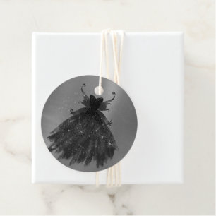 Gothic Fairy Black Gown Vampy Goth Glam Sheen Geschenkanhänger
