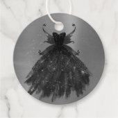 Gothic Fairy Black Gown | Vampy Goth Glam Sheen Geschenkanhänger (Vorderseite)