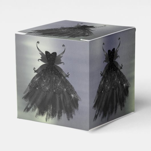 Gothic Fairy Black Gown | Vampy Goth Glam Sheen Geschenkschachtel (Vorderseite)