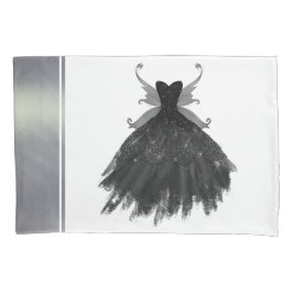 Gothic Fairy Black Gown | Vampy Goth Glam Sheen Kissenbezug