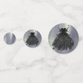 Gothic Fairy Black Gown | Vampy Goth Glam Sheen Konfetti (Vorderseiten)