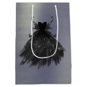 Gothic Fairy Black Gown | Vampy Goth Glam Sheen Mittlere Geschenktüte (Rückseite)