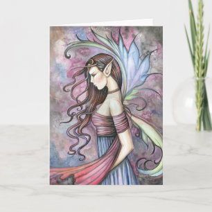 Gothic Fairy Card Wasserfarbenfrohe Fairy Karte