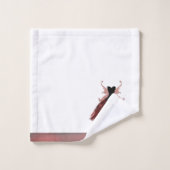 Gothic Fairy Crimson Gown | Deep Radiant Red Sheen Badhandtuch Set (Waschlappen)