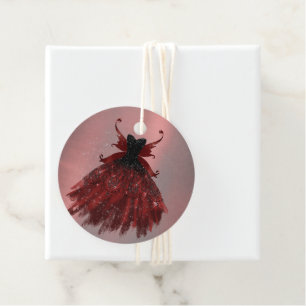 Gothic Fairy Crimson Gown   Deep Radiant Red Sheen Geschenkanhänger