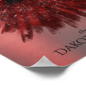 Gothic Fairy Crimson Gown | Deep Radiant Red Sheen Poster (Ecke)