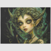 Gothic Fairy Demon mit Horns Halloween Seidenpapier (Vorderseite)