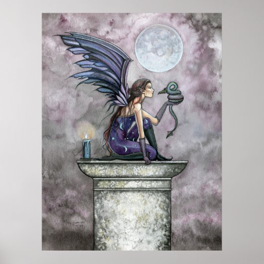 Gothic Fairy Dragon Poster Print by Molly Harrison (Vorne)
