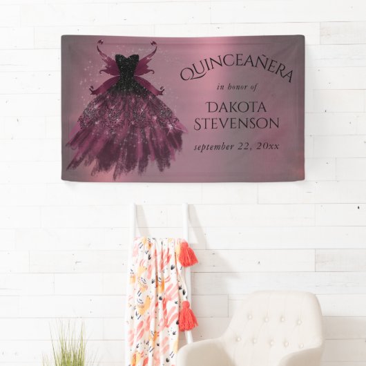Gothic Fairy Fuchsia Gown | Punk Rock Pink Magenta Banner (Insitu)