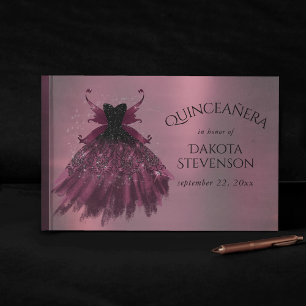 Gothic Fairy Fuchsia Gown Punk Rock Pink Magenta Gästebuch