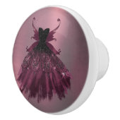 Gothic Fairy Fuchsia Gown | Punk Rock Pink Magenta Keramikknauf (Rechts)