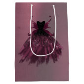 Gothic Fairy Fuchsia Gown | Punk Rock Pink Magenta Mittlere Geschenktüte (Rückseite)