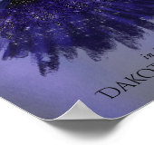 Gothic Fairy Gown | Brilliant Royal Lila Violet Poster (Ecke)