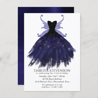 Gothic Fairy Indigo Gown | Deep Royal Lila Sheen Einladung