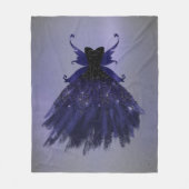 Gothic Fairy Indigo Gown | Deep Royal Lila Sheen Fleecedecke (Vorderseite)
