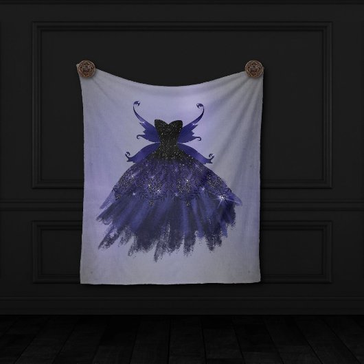 Gothic Fairy Indigo Gown | Deep Royal Lila Sheen Fleecedecke