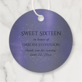 Gothic Fairy Indigo Gown | Deep Royal Lila Sheen Geschenkanhänger (Rückseite)